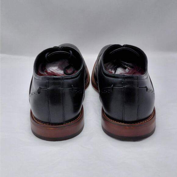 Stacy Adams Mens Dress Shoes Size 13 Black Leather Wingtip Oxford Lace Up Work - Picture 3 of 14
